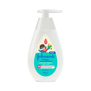 Sabonete Líquido Johnson's Kids Limpeza Super Poderosa 200ml em Oferta na Shopee