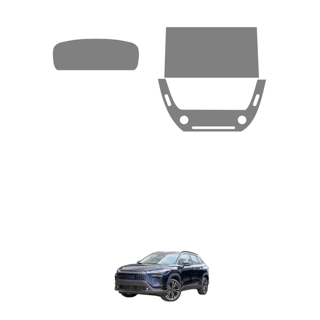 Película PPF Proteção Kit Velocímetro Multimídia Toyota Corolla Cross XRE 2026 Transparente TPU Anti Risco