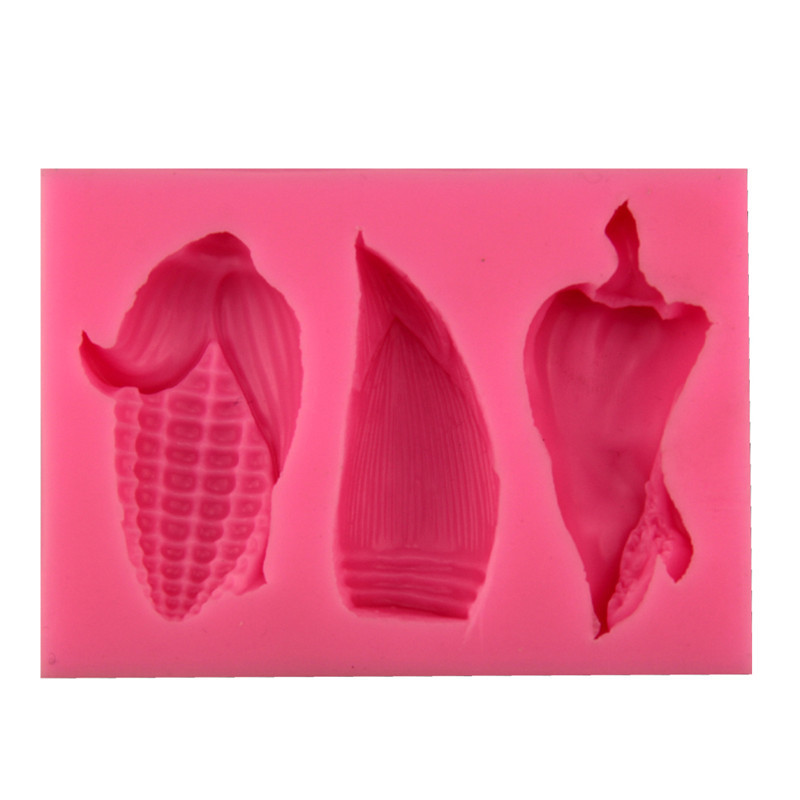 FORMA MOLDE SILICONE LEGUMES MILHO PIMENTAO VERDURAS FONDANT