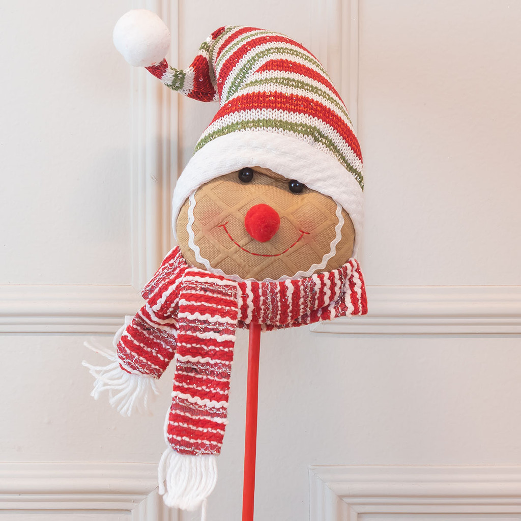 Boneco Natal Cabeca Gingerbread (Vermelho Verde) 64cm (Florarte)