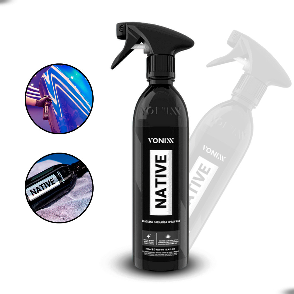 Cera Native Brazilian Carnaúba Spray Wax 500ml - Brilho Intenso com Carnaúba Pura do Ceará para Pintura em Oferta na Shopee