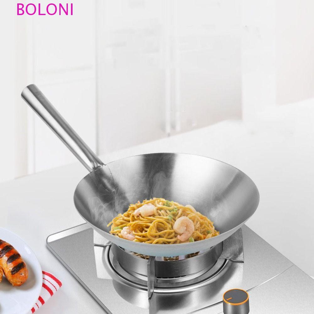 Frigideira BOLONI , Wok De Aço Inoxidável Estilo Chinês , Concha De Água Anticorrosiva Espessada