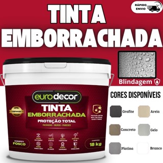 Tinta Emborrachada 18KG Superfícies Metálicas Fibrocimento Madeira Fissuras e Trincas 12kg e 18KG em Oferta na Shopee