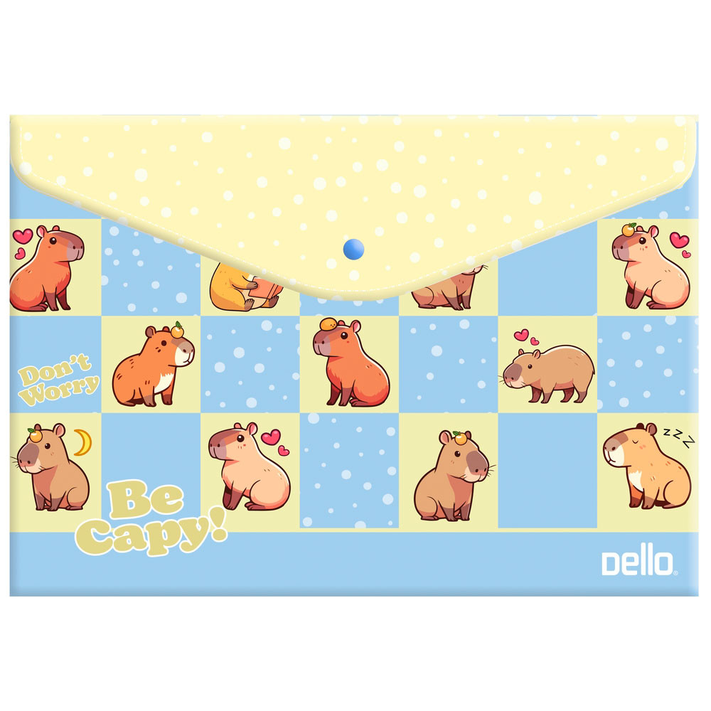 Envelope plástico com botão A4 Be Capy Azul 0018.11 Dello - Stationery
