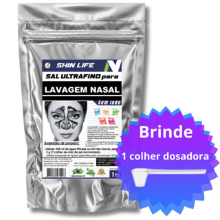 Sal Micronizado Para lavagem Nasal Sem Iodo 1kg (Ultrafino) em Oferta na Shopee