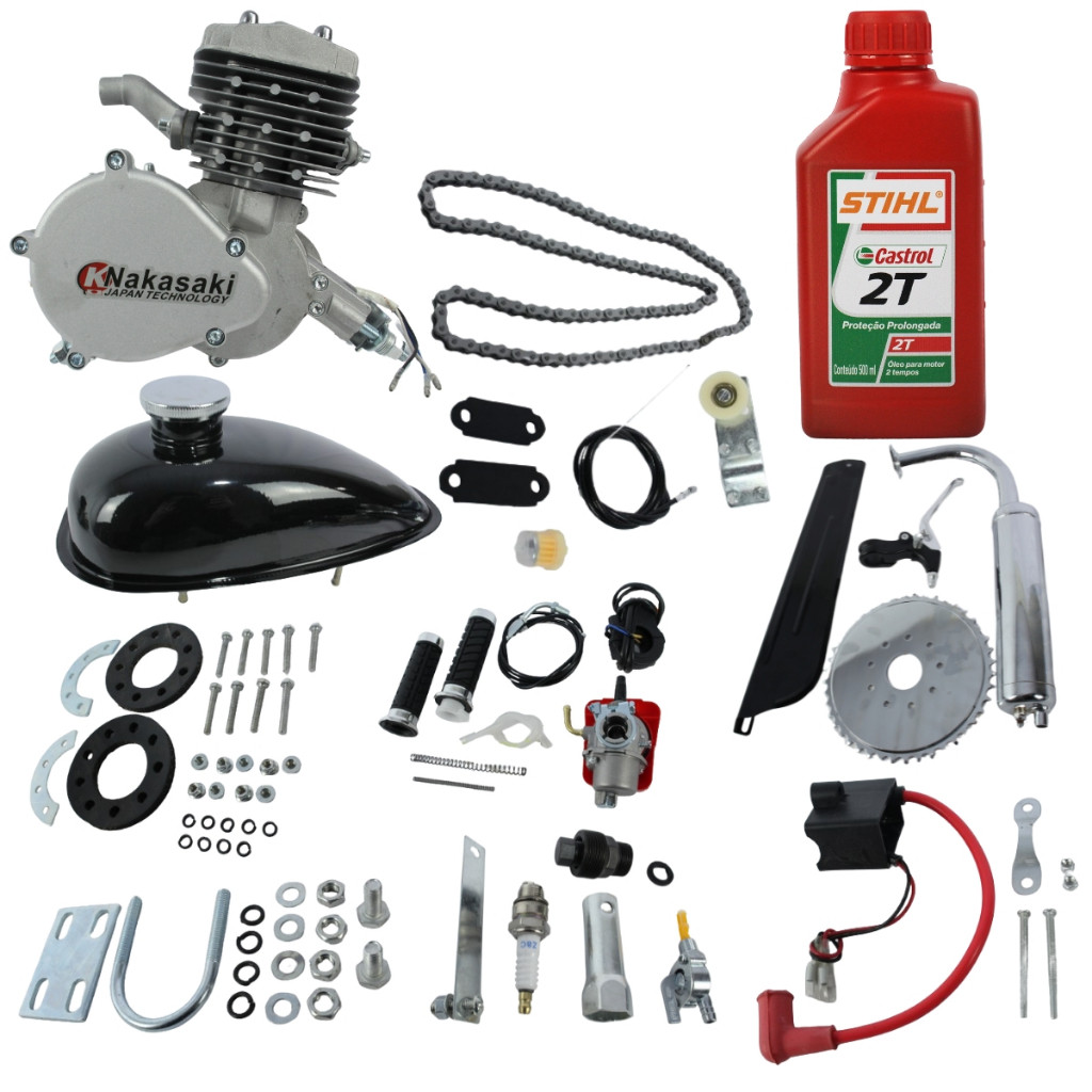 MOTOR PARA BICICLETA - 100 Cilindradas Top - Bicicleta Motorizada - COM OLEO