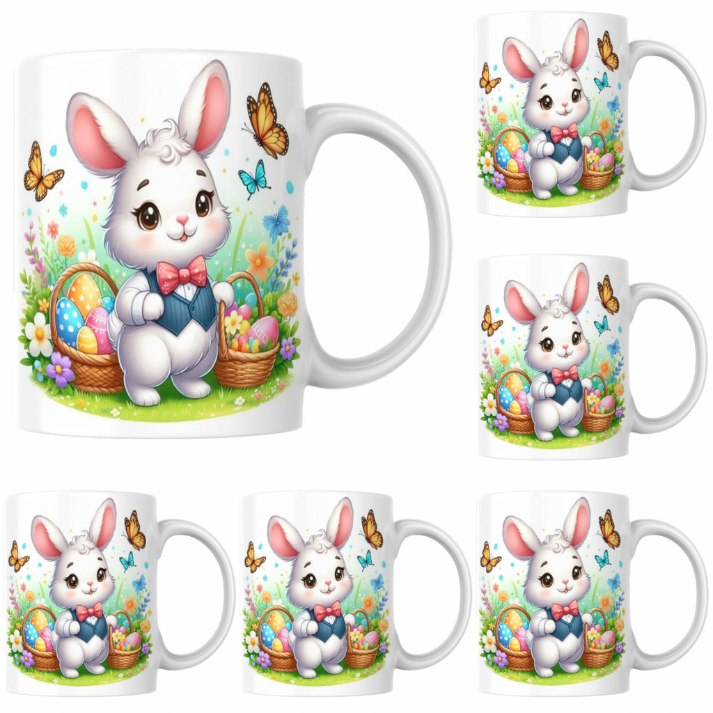 Kit Jogo De 4 Canecas Coelhinha da Páscoa De Porcelana Mimos em Oferta na Shopee