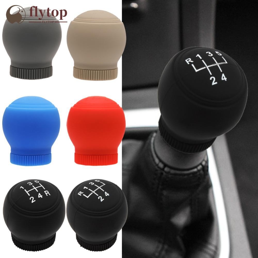 FLYTOP Universal Redondo 5/6 Velocidade Silicone Caso Do Carro Engrenagem Cabeça Shift Colares Knob Apertos Capa Alavanc em Oferta na Shopee