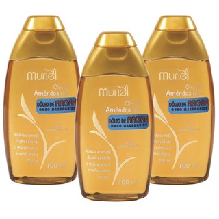 Kit 3 und Óleo Corporal Muriel  Amêndoas com Argan 100ml em Oferta na Shopee