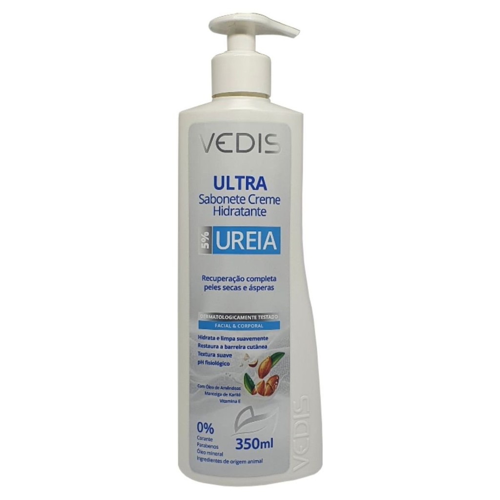 Sabonete Creme 5% UREIA Ultra Hidratante 350ml Vedis - Recuperação Completa Peles Secas e Ásperas