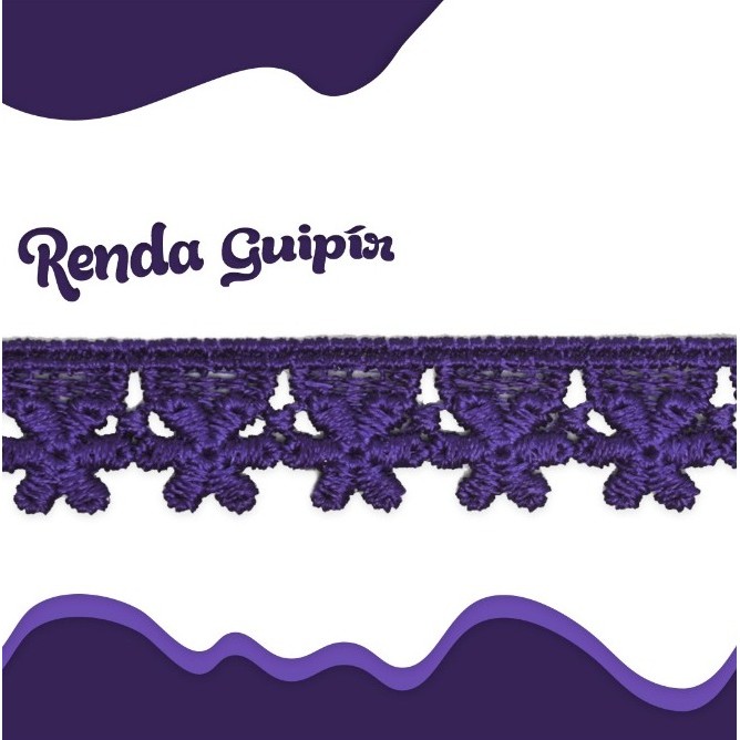 Renda Guipir CHL-652 1.5 Cm -  Rolo C/13.7 Metros Cor:Roxo-218