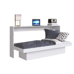 Cama Articulada Solteiro Horizontal com 4 Nichos CH3080 80cm Branco - Art In Móveis