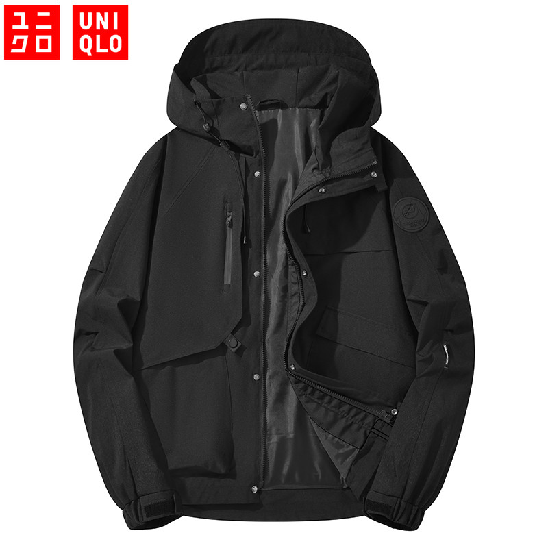 Jaqueta Impermeável UNIQLO Masculina Para Atividades Ao Ar Livre De Alta Qualidade À Prova De Vento E D'água Montanhismo