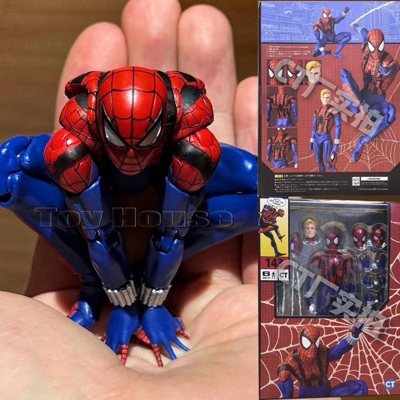 In Stock Ct Toys Spiderman Mafex 143 Ben Reilly Comic Ver The Amazing Spider-Man 001 Anime Action Figure Figurine Toys