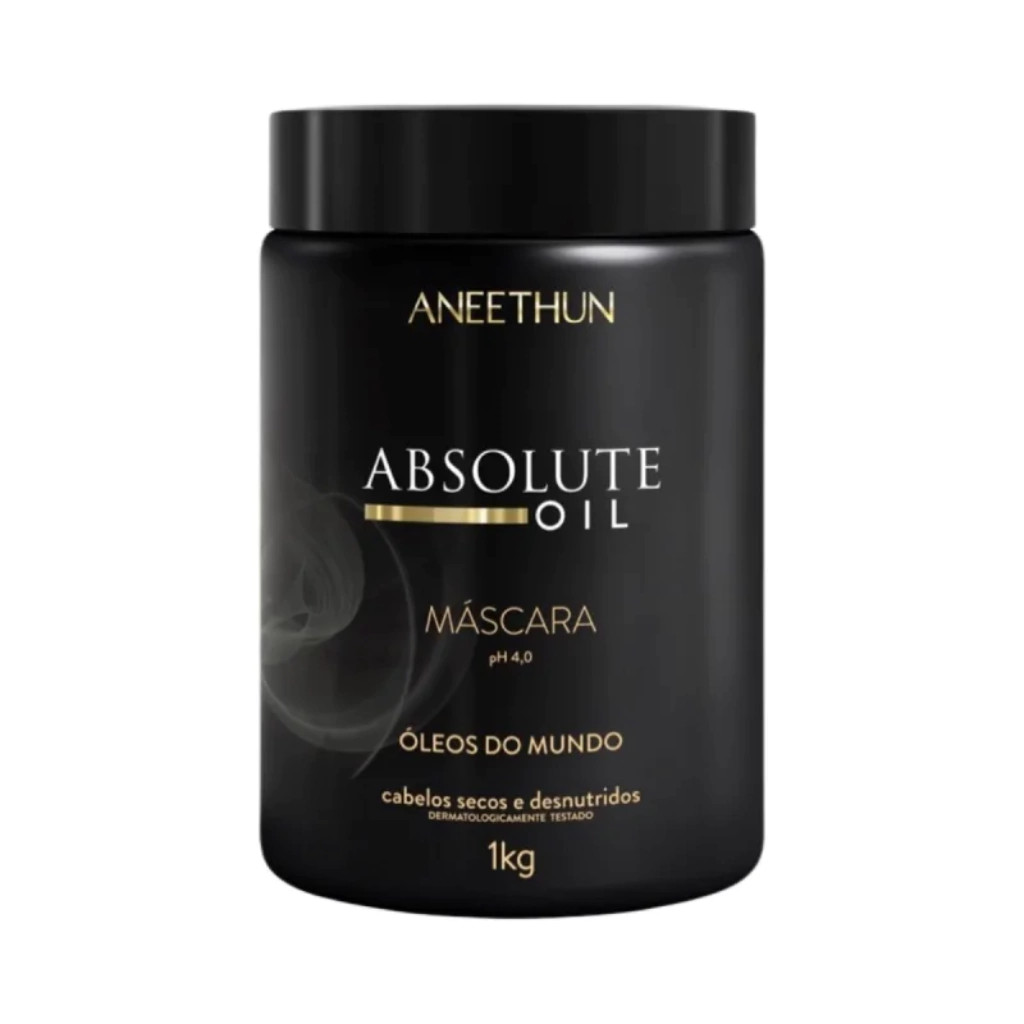 Mascara Absolute Oil 1Kg Nutrição Profunda E Duradora Umectação  Óleo Antirressecamento - ...