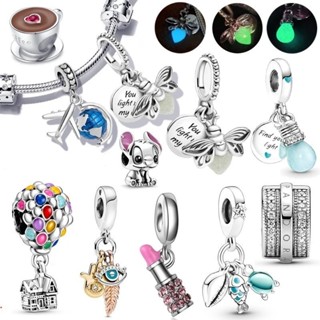 Berloques Prata 925 P Pingente Charme Firefly Brilhante Na Lâmpada Fluorescência Pulseira ...