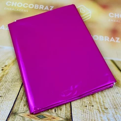 10~50 TOALHAS P/ MESA FESTA PINK BOPP PEROLA 78X78 INOVE (CHOCO)
