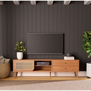 Rack para TV até 60 Polegadas Retrô com 2 Gavetas 100% MDF em Oferta na Shopee