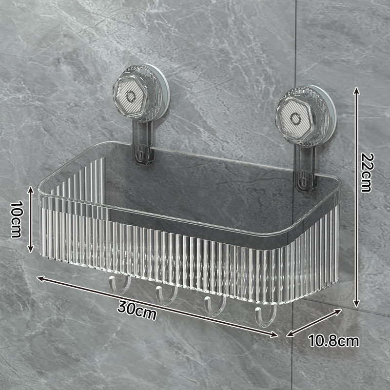 Suporte de acrílico para rack de shampoo para banheiro montado na parede (Enviar imediatamente)