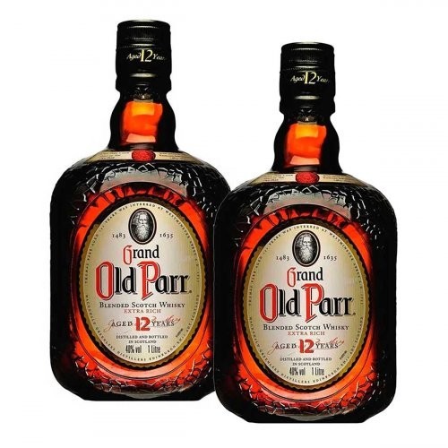 Whisky Escocês Old Parr 12 anos 1 Litro com 2 unidades em Oferta na Shopee
