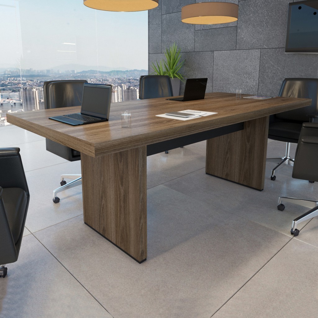 Mesa de Reunião Charuto/Preto 006104 - Artany em Oferta na Shopee