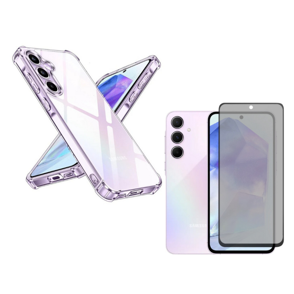 Capa Case Capinha Anti Impacto Compatível Com Galaxy A55 5G + Película 3D Privac