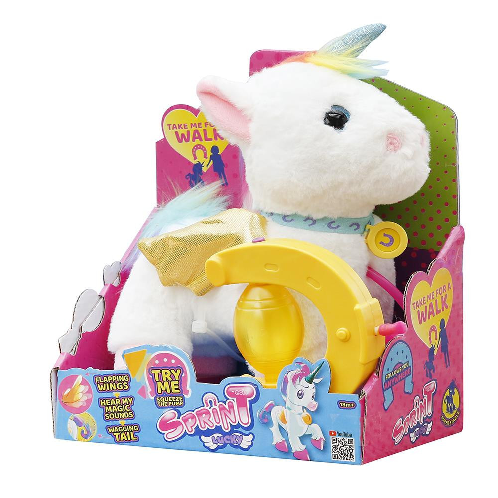 Pelúcia Interativa Walking Petz Unicórnio com som Multikids - BR1196