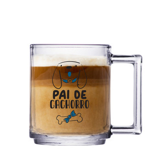 Caneca Veneza de Vidro Pai de Cachorro para Café 255ml - Linha Pet - Ruvolo em Oferta na Shopee