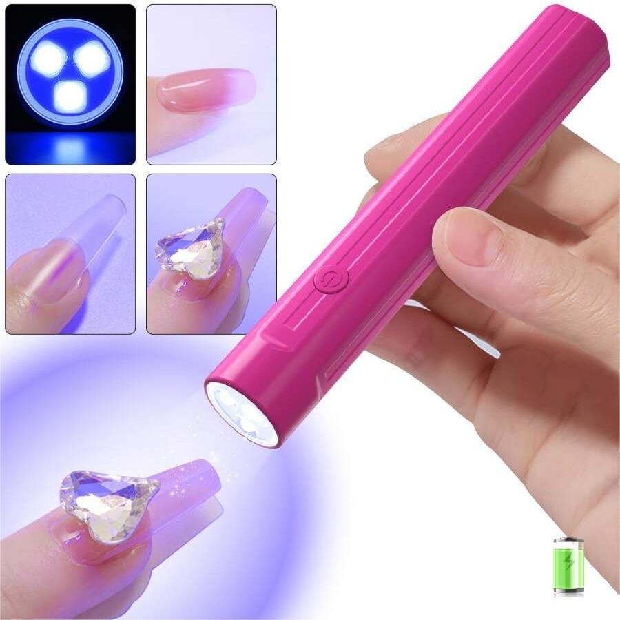 Lâmpada De Unha Recarregável Para Unhas Manicure Led Mini Falsa Máquina De Gel Secador De Dedos Polimento