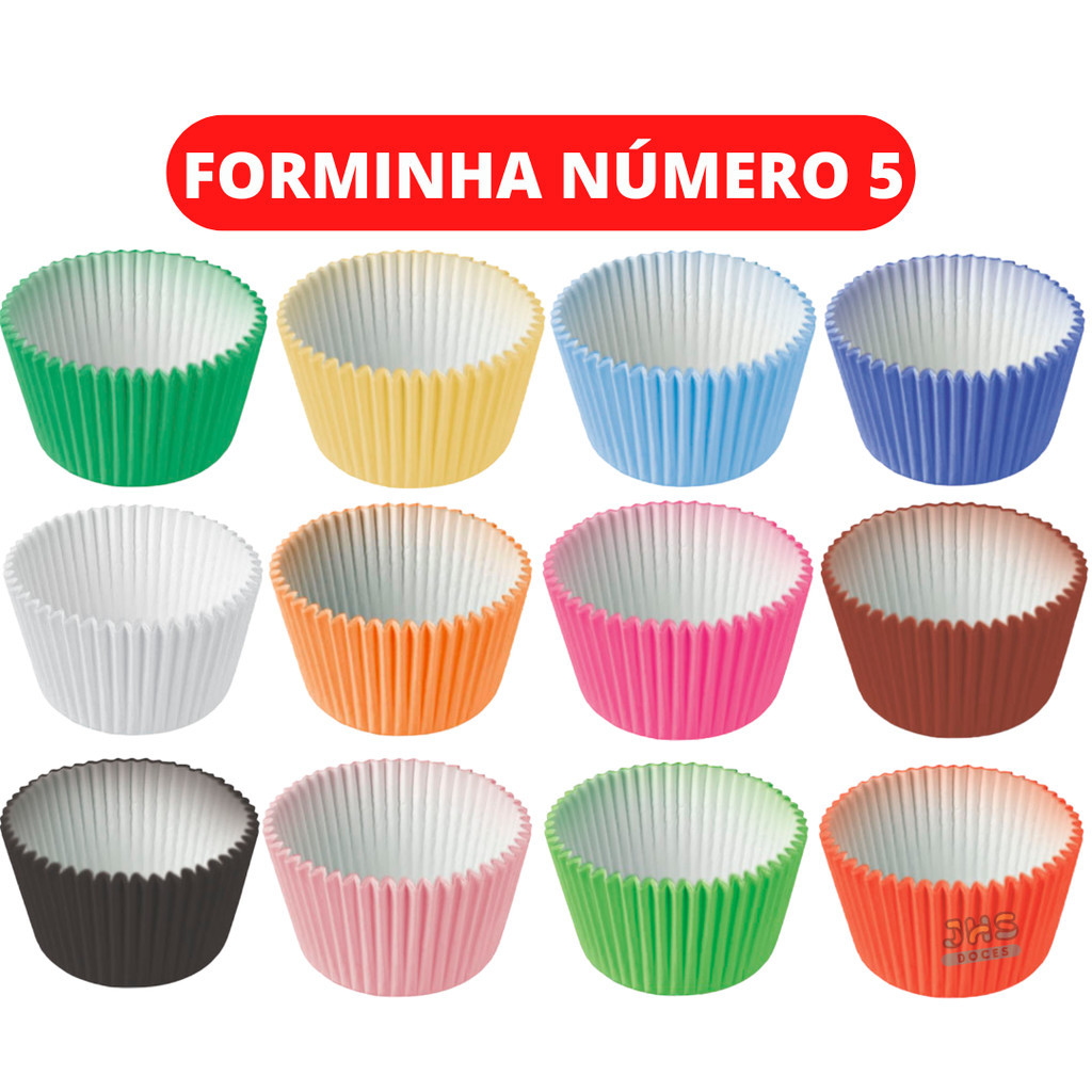Forminha de Doce Papel 200un Número 5 Para Brigadeiro Festa em Oferta na Shopee