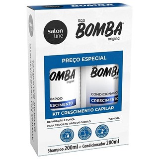 Kit Shampoo + Condicionador SOS Bomba Salon Line Original 200ml em Oferta na Shopee