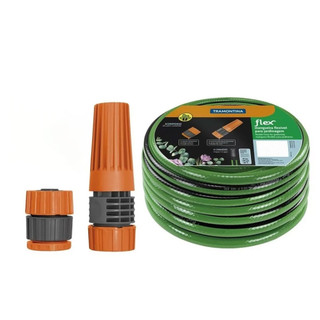 Mangueira Flex para Jardim em Pvc 4 Camadas 15m com Engate Rosqueado e Esguicho Tramontina em Oferta na Shopee