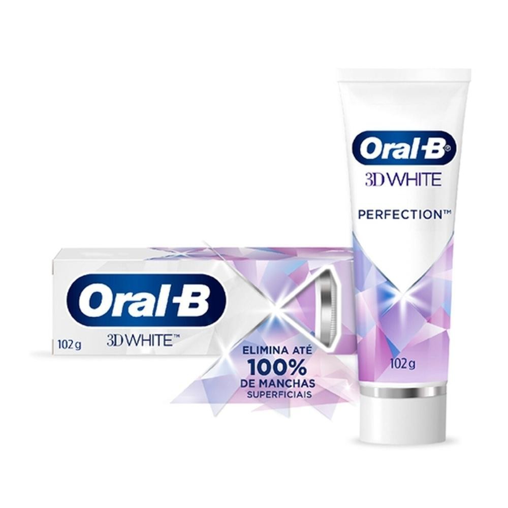 Creme Dental Oral-B 3D White Perfection 102g em Oferta na Shopee