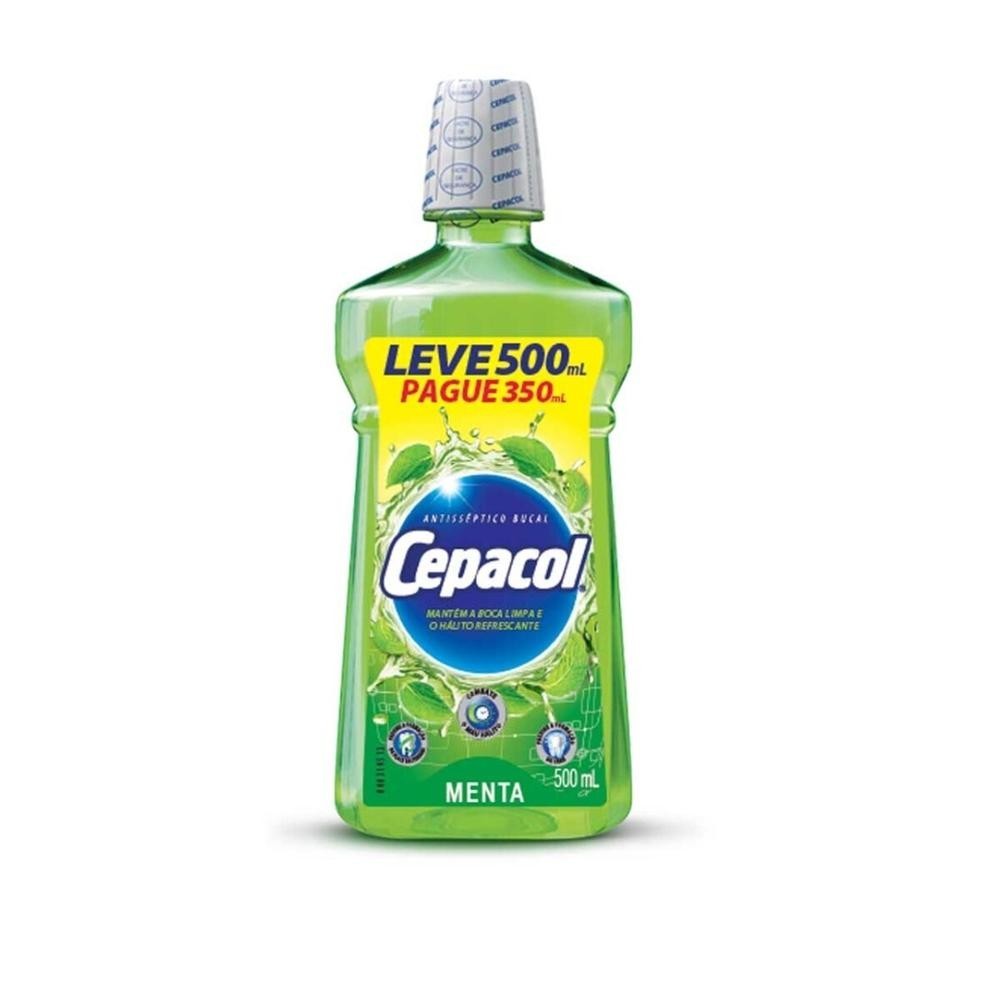 Enxaguante Bucal Cepacol Menta Leve 500 Pague 350ml em Oferta na Shopee