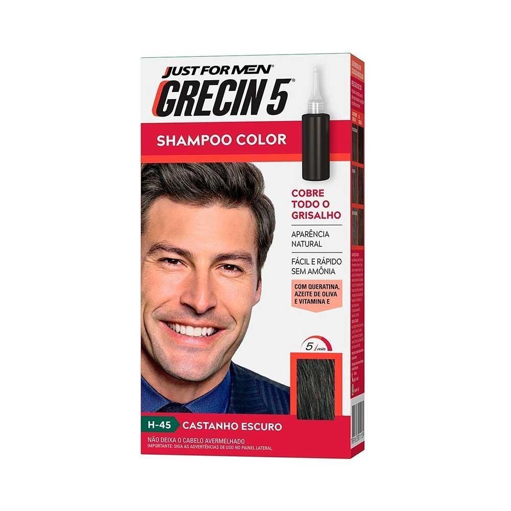 GRECIN 5 SHAMPOO COLOR CASTANHO ESCURO COM 30ML