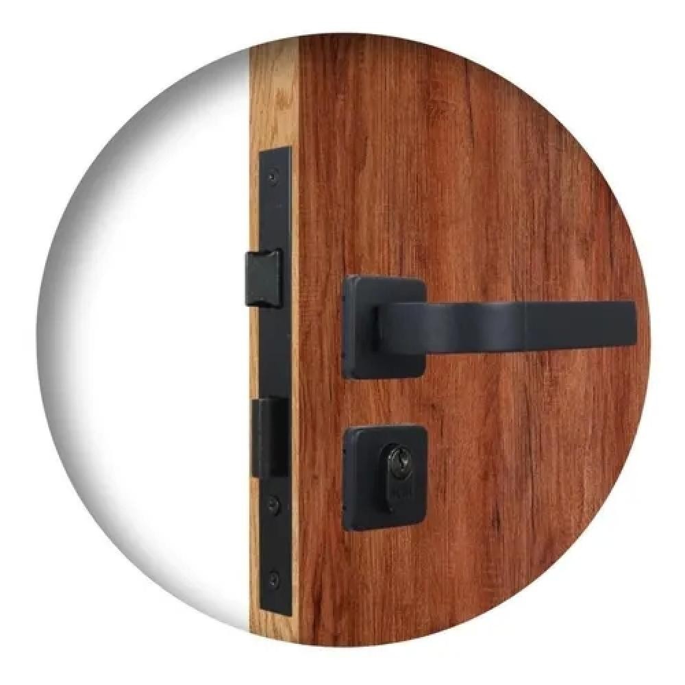 Fechadura Externa Roseta Módena Preto Fosco MGM 40mm em Oferta na Shopee