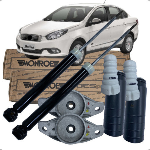 2 Amortecedor Traseiro Monroe + Kit Completo Grand Siena 2012 2013 2014 2015 2016 2017 2018 em Oferta na Shopee