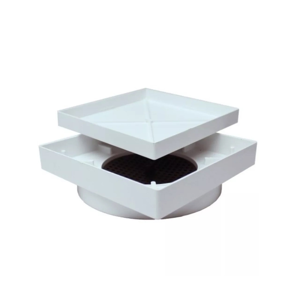 Ralo Oculto Branco Para Banheiros 15x15 Seca Piso Porcelanato