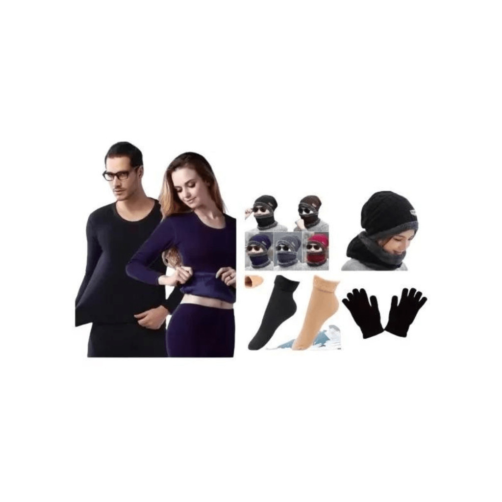 Roupa Frio Inverno 6 Itens Blusa Calça meia luva touca cachecol FORRADOS flanelados peluciados FRIO EXTREMO masculino ou feminino roupa termica frio neve protecao longo camisa