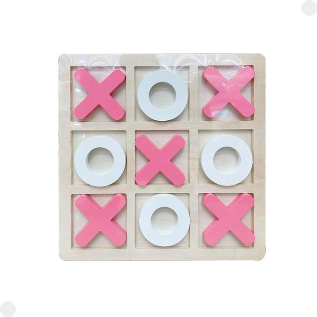 Brinquedo Jogo Da Velha Branco Rosa Madeira DMT6775 - DMToys em Oferta na Shopee
