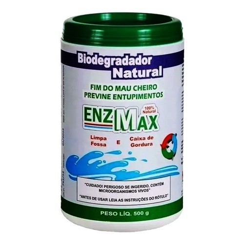 Enzmax Enzimas Limpa Fossa Séptica E Caixa De Gordura 1kg