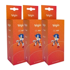 Kit 120 Pilhas Zinco Carvão Aa 2a Pequena Comum Tubo Elgin