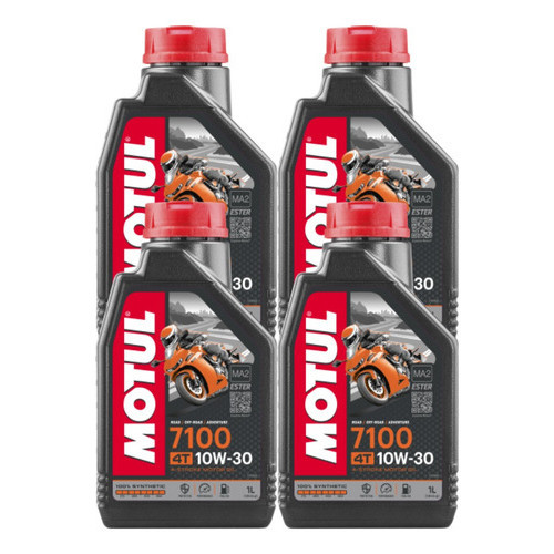 Kit Óleo Motul 7100 4t 10w30 4 Litros 100% Sintético em Oferta na Shopee