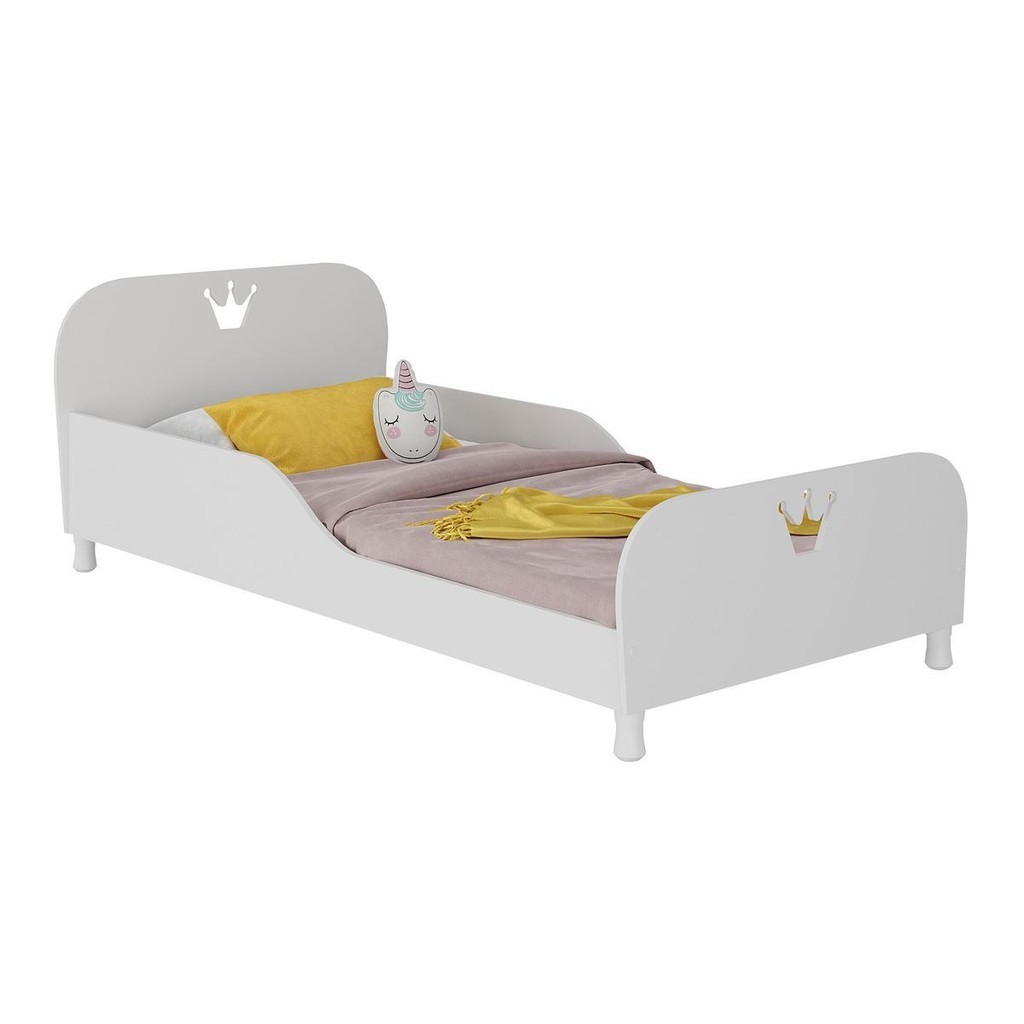 Cama Solteiro para Colchão 88x188cm 100% MDF Majestade Multimóveis BB2320 em Oferta na Shopee