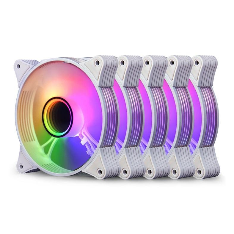 Kit Ventoinhas Aigo Darkflash AR12 Pro, ARGB, 5x120mm, Branco, AR12-PRO-5IN1-WH em Oferta na Shopee