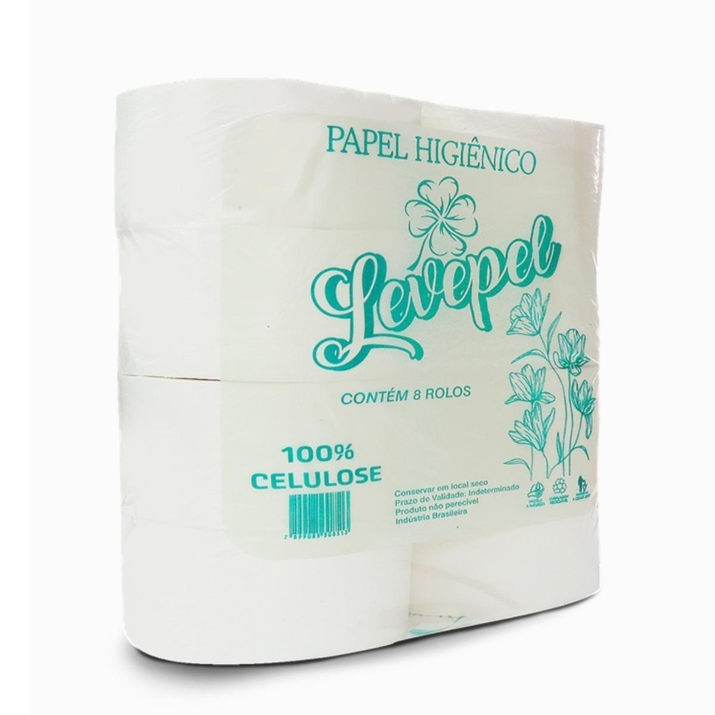 Papel Higiênico Rolao 100% Branco Puro C/8 Rolos