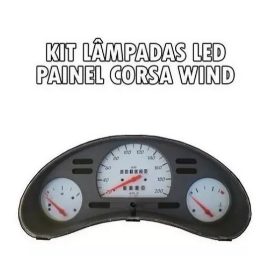 Kit Lampadas Led Painel Corsa Wind E Comando Ar