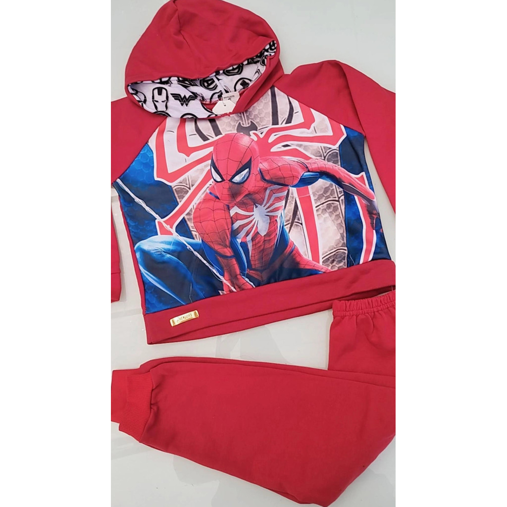 Conjunto infantil menina menino Personagem flanelado - roupa frio masculino feminino