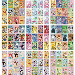 8 Folhas De Desenho Animado Anime Faça Um Quebra-Cabeça À Prova D'água Autocolantes De Grafite Para Capacete De Bicicleta Decalques De Lápis LanLanStickersWorld