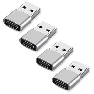 Kit 4 Adaptador Conector USB-C Fêmea Para USB Macho 3.0 Carregamento Dados
